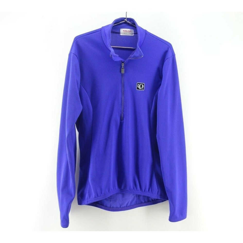 Pearl Izumi Technical Wear 1/2 Zip Pullover Purplish Blue Pockets Womens SZ 10‎